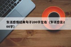 生活感悟经典句子200字左右（生活感言200字）