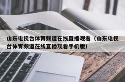 山东电视台体育频道在线直播观看（山东电视台体育频道在线直播观看手机版）