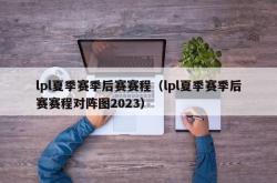 lpl夏季赛季后赛赛程（lpl夏季赛季后赛赛程对阵图2023）