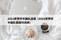 2022世界杯中国队战绩（2022世界杯中国队赛程时间表）