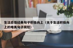 生活感悟经典句子积极向上（关于生活积极向上的唯美句子简短）