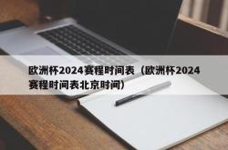 欧洲杯2024赛程时间表（欧洲杯2024赛程时间表北京时间）